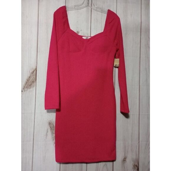 Madden NYC Dress‎ Ladies Large Pink Bodycon - Picture 1 of 6